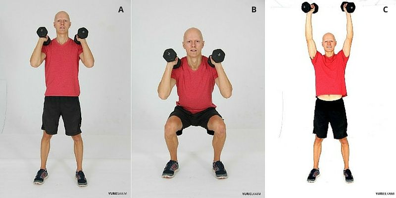 Squat Press Sequence, A Compound Dumbbell Exercise