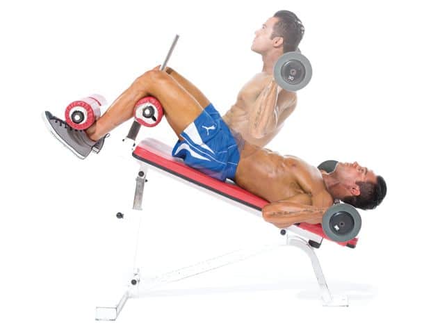 sitting ab crunch machine