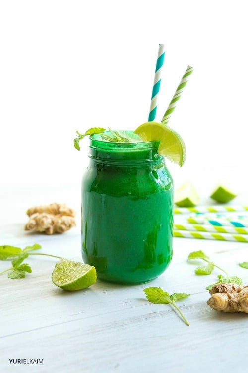  Smoothie Détox au Gingembre et à la Menthe 