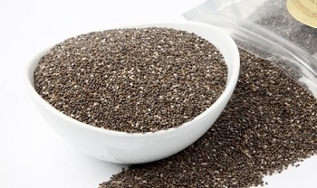 Bowl of chia seeds