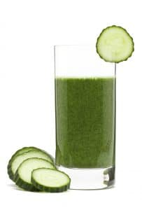 Glass of green juice