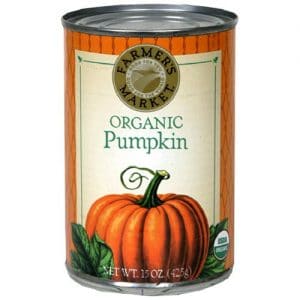 Can of pumpkin puree