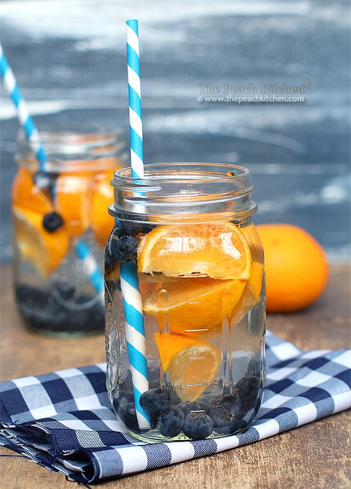 Blueberry Orange Detox Water