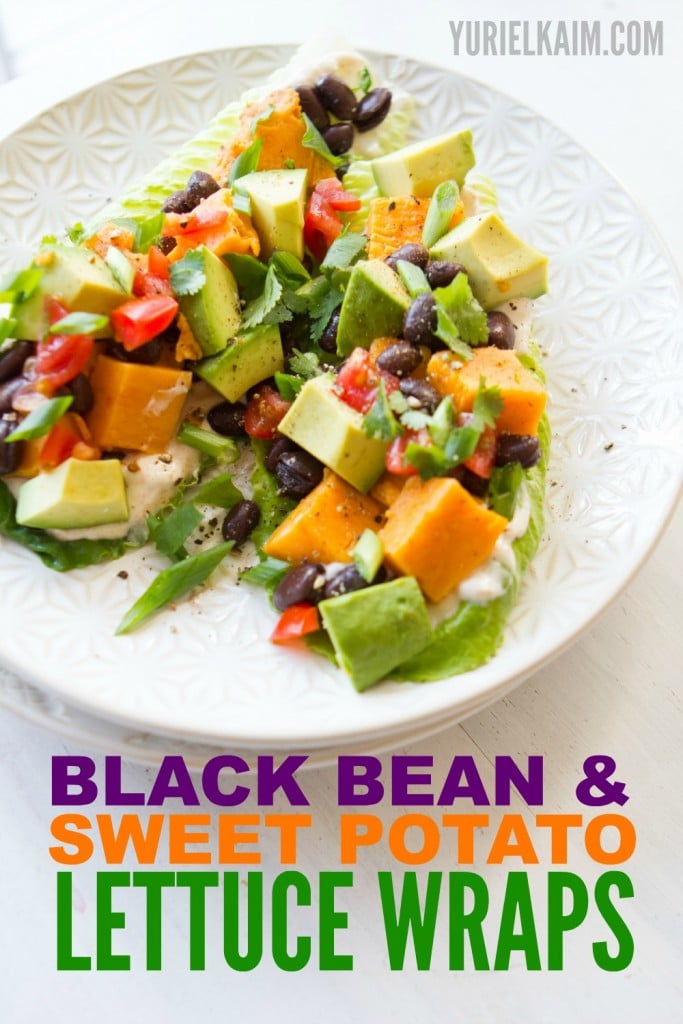 Taco Lettuce Wraps with Black Beans and Sweet Potato