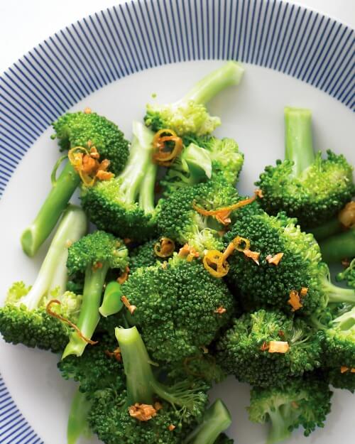 Steamed Broccoli with Garlic Oil via Martha Stewart
