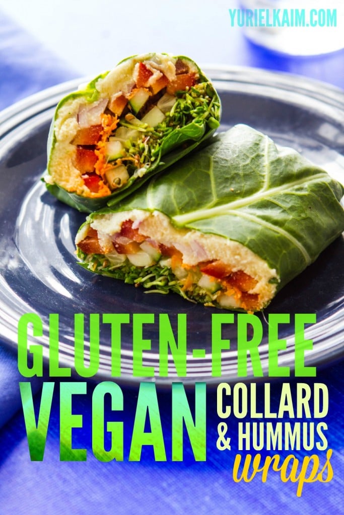 Easy Collard Green Wraps with Hummus