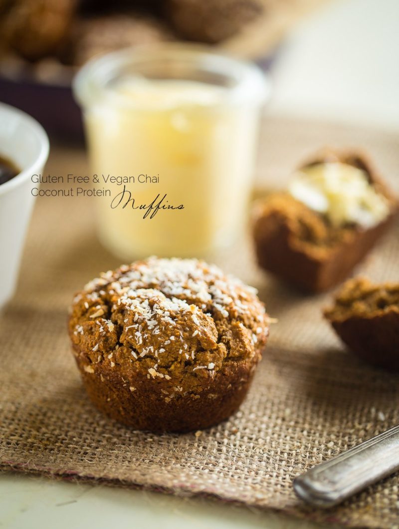 Chia Coconut Protein Muffins via Food Faith Fitness