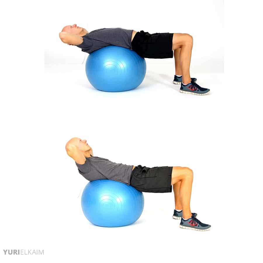 Push-Ups on a Ball - Ball Crunches