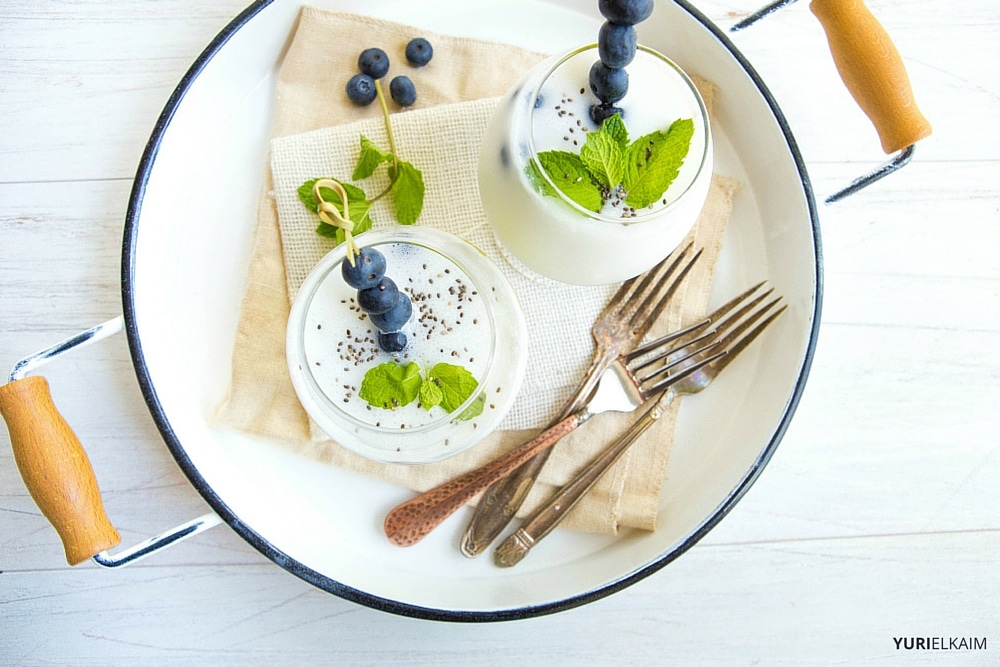 Healthy Blueberry Bubble Milk Tea Smoothie