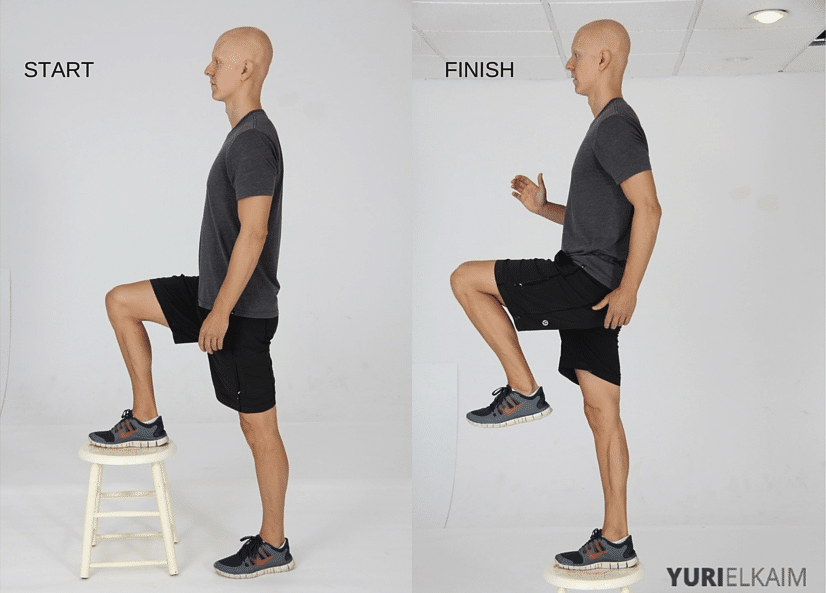 15 Best Bodyweight Exercises - Step Up Knee Drives