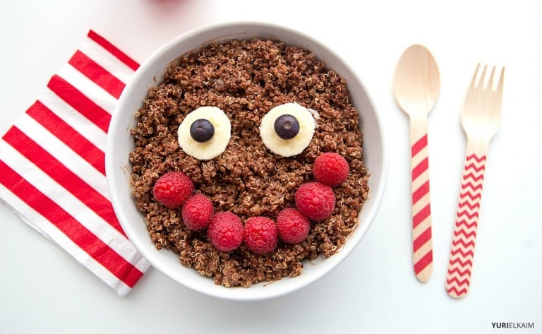 Chocolate Quinoa Healthy Breakfast Bowl for Kids