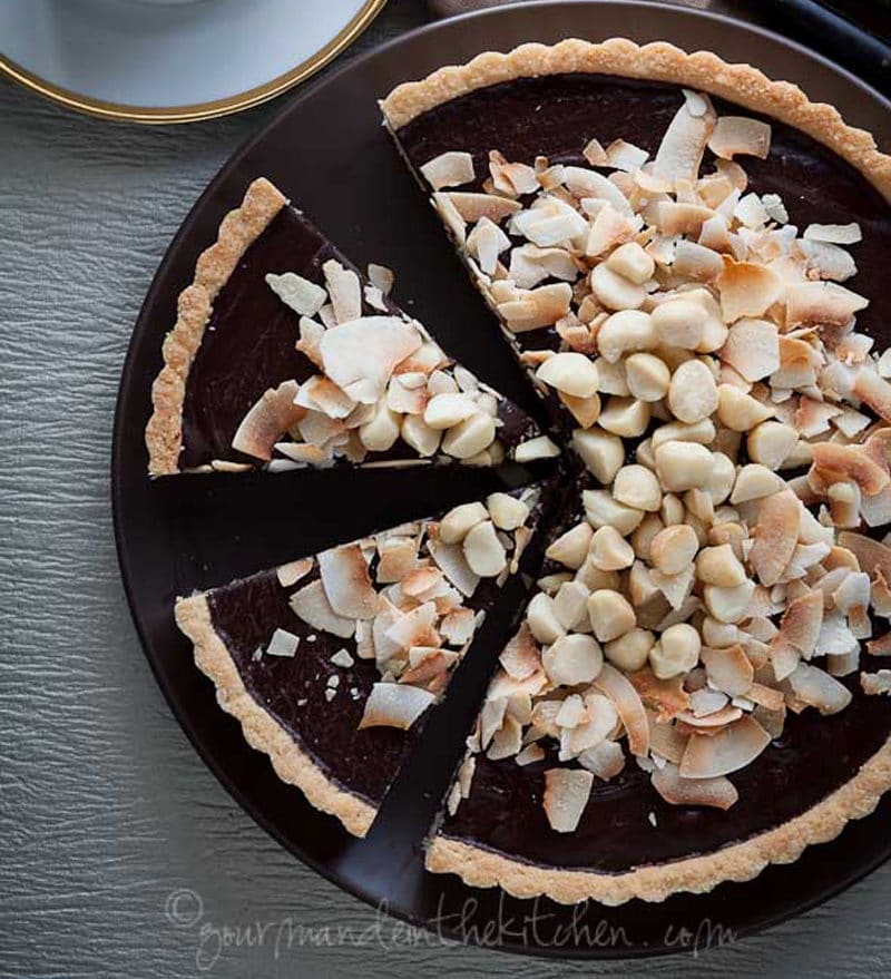 Chocolate Coconut Tart - Gourmande in the Kitchen