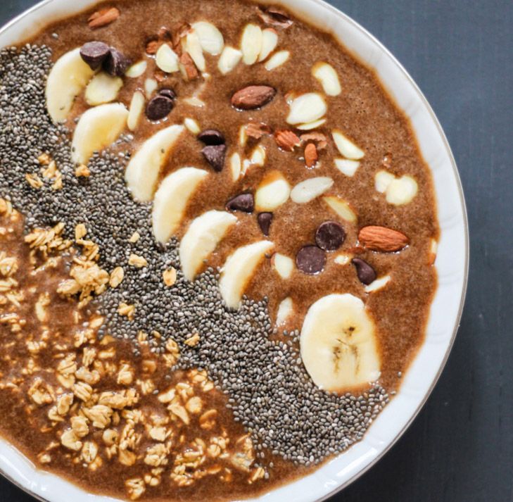 Mocha Protein Banana Smoothie Bowl