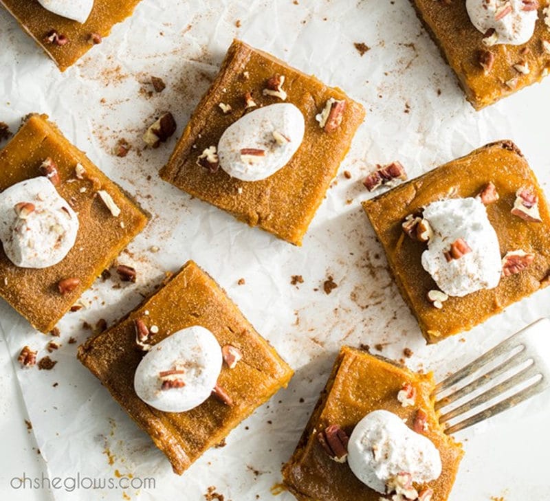 Pumpkin Pie Squares - Oh She Glows