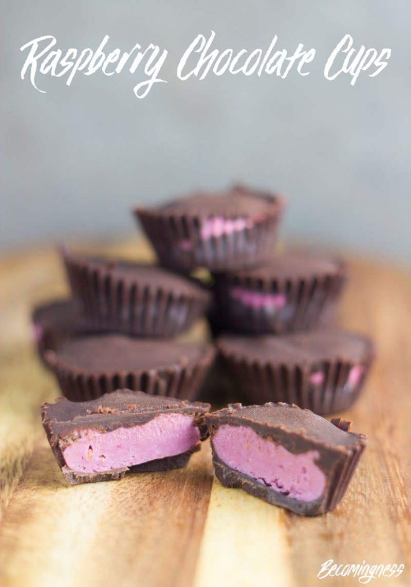 Raspberry Chocolate Cups via Becomingness