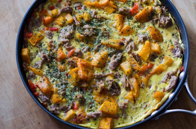 Sausage and Butternut Squash Frittata