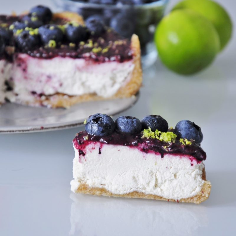 Vegan Blueberry Cheesecake with Lime - Vegan Family Recipes