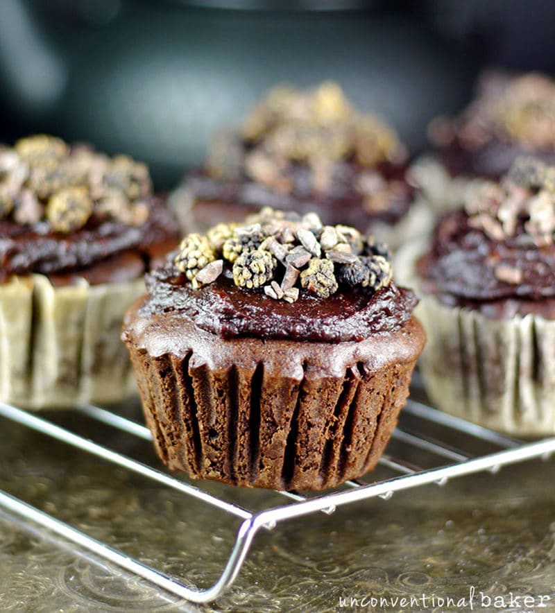Zucchini Chocolate Cupcakes - Unconventional Baker