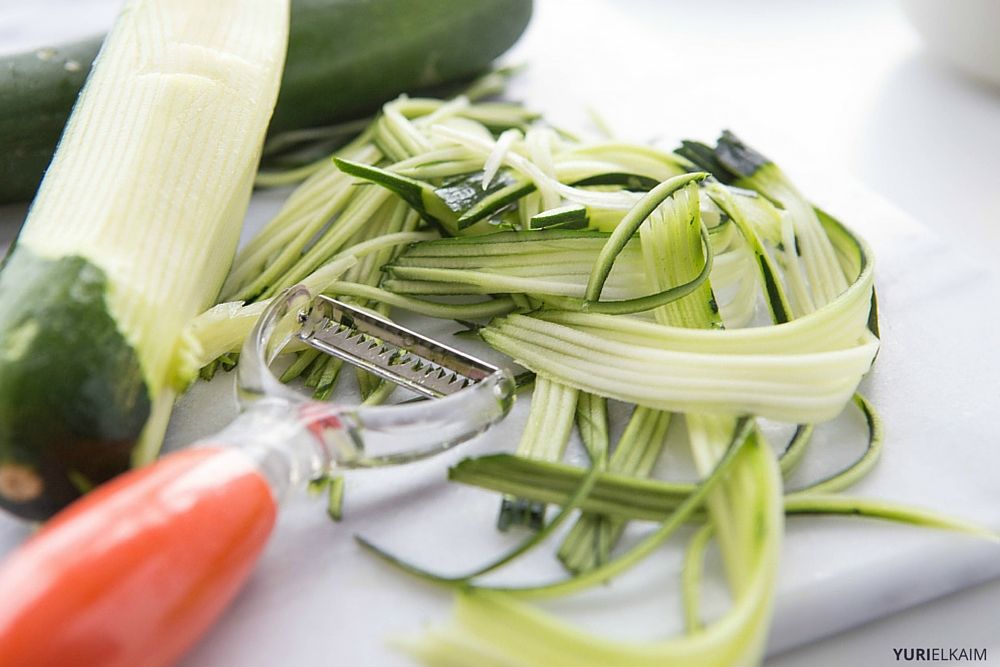 Zucchini Pasta with a Julienne Peeler