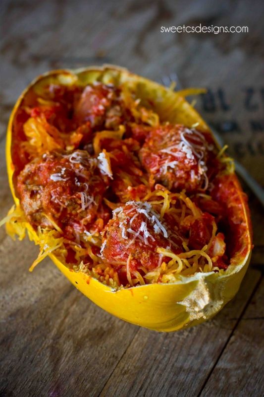Paleo Spaghetti and Meatballs via Sweet C's Designs