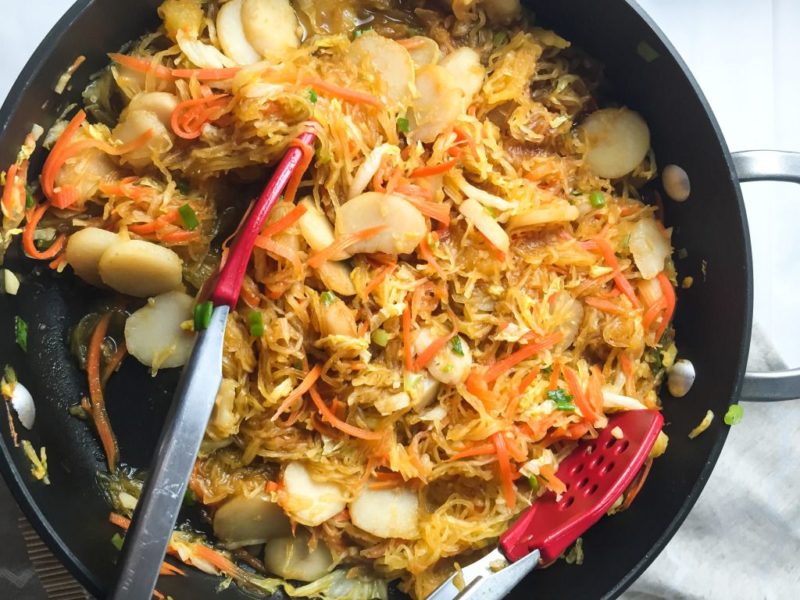 Spaghetti Squash Chow Mein via Petite Canteen