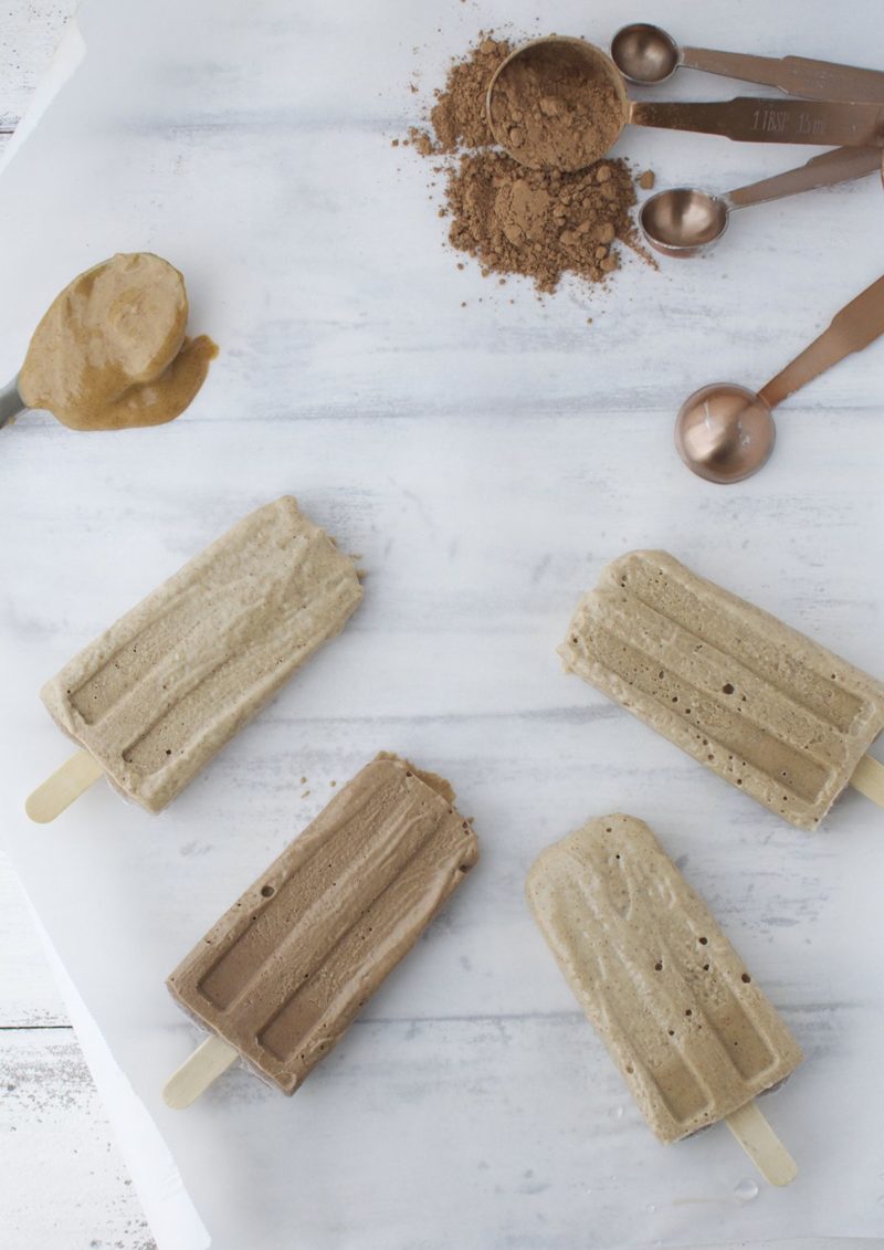 Almond Butter Banana Pops via Delish Knowledge