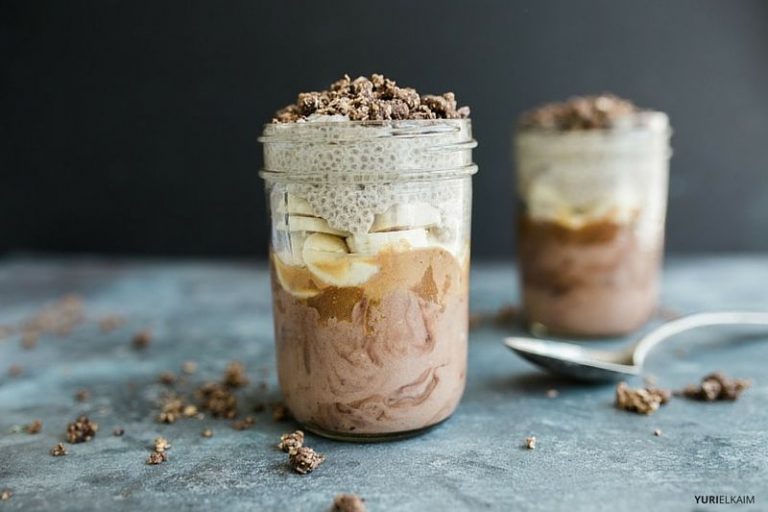 Chocolate Banana Chia Pudding Parfait