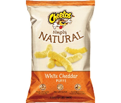 Bag of Cheetos with Natural Food Label