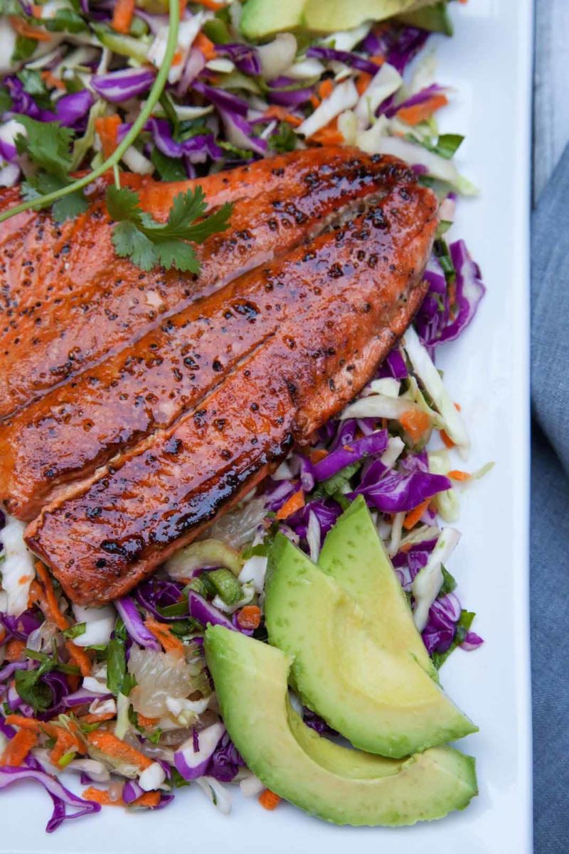 Sweet Tamari Sesame Ginger Glazed Wild Salmon via Savory Nest