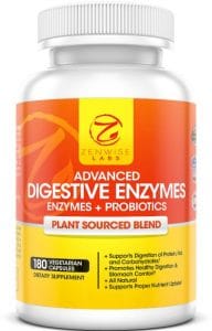 bottle of digestive enzymes