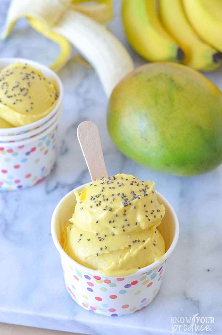 Creamy Mango Ice Cream via Super Healthy Kids