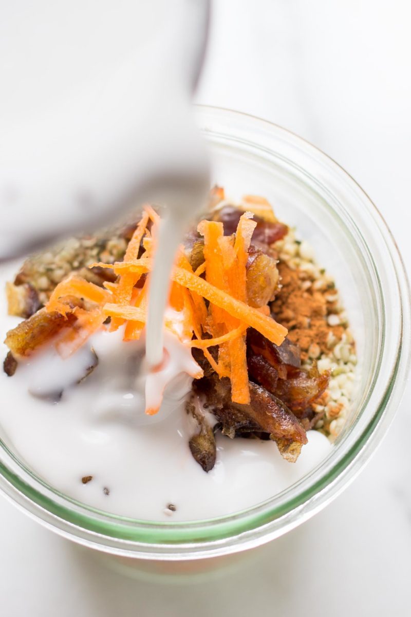 High-Protein Carrot Cake Chia Pudding via Simply Quinoa