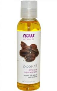 bottle of jojoba oil