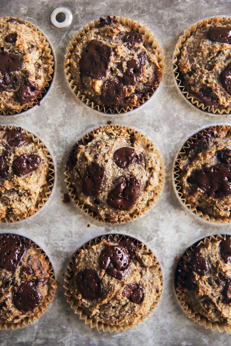 Flax Almond Meal Banana Muffins via Ambitious Kitchen