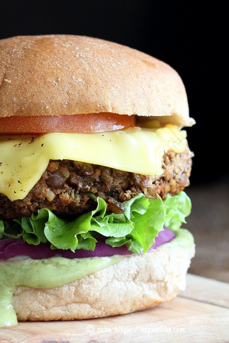 Lentil Walnut Rice Burgers via Vegan Richa