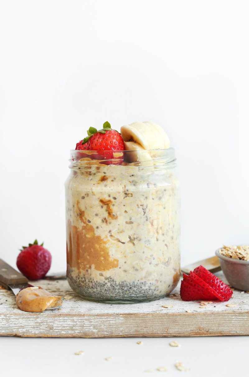 Peanut Butter Overnight Oats via Minimalist Baker