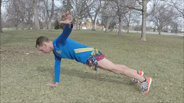 Side Arm Raise (in push-up position)