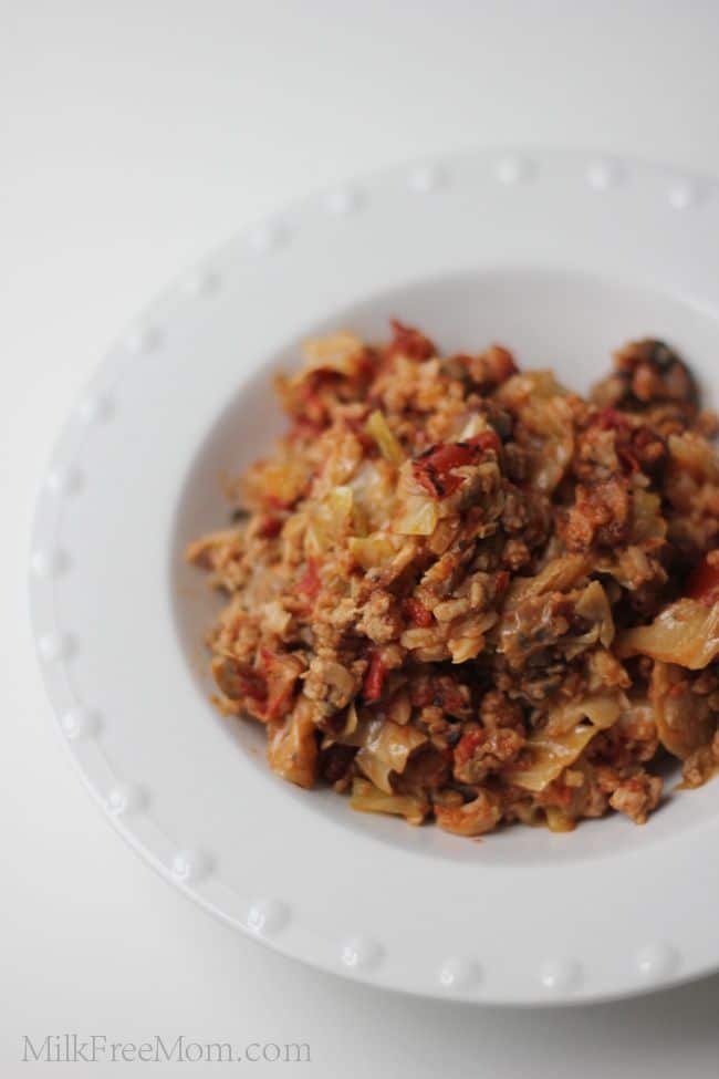 Slow Cooker Stuffed Cabbage Casserole via Milk Free Mom