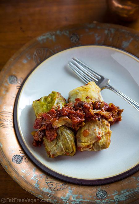 Vegan Cabbage Rolls via Fat Free Vegan