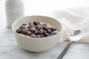 Blueberry Cream of Almond Paleo Porridge