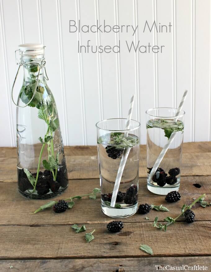 Blackberry Mint Infused Water via The Casual Craftlete