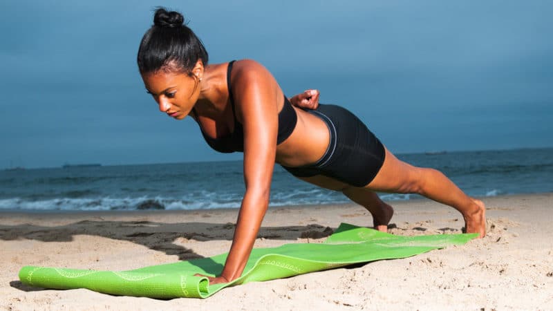 10-Minute Tone Up Beach Workout via Health