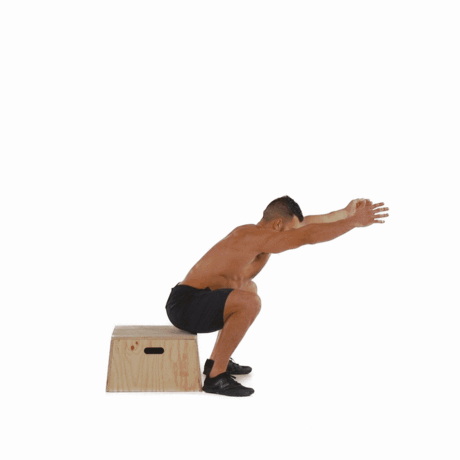 Bodyweight Box Squat via Men's Health