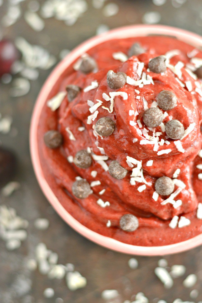 Chocolate Cherry Ice Cream via Skinny Fitalicious