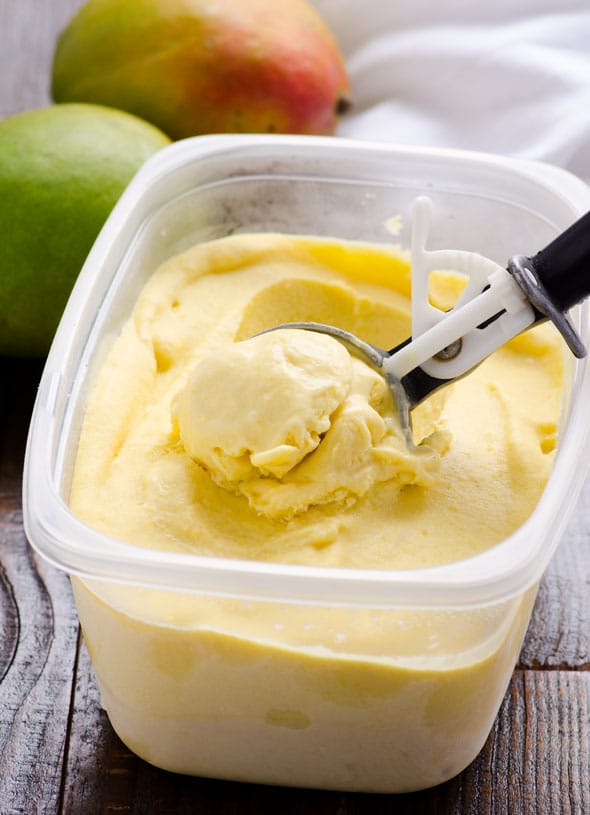 Coconut Mango Ice Cream via iFoodreal