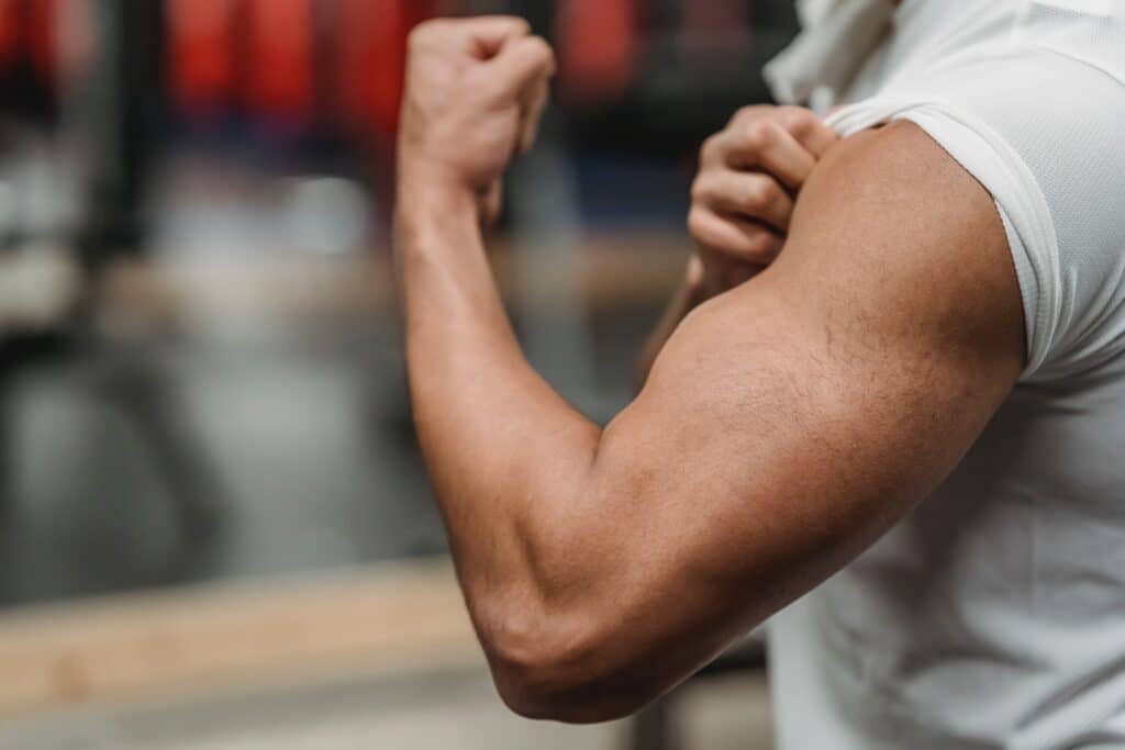 Image of a man's bicep. Source: Pexels