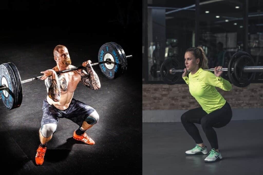 https://s36370.pcdn.co/wp-content/uploads/2023/06/image-of-a-man-doing-a-front-squat-and-a-woman-doing-a-back-squat-1024x683.jpg